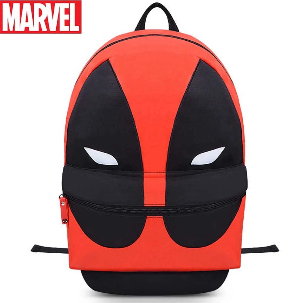 

Marvel Children Backpack Bags For Boys Cartoon Deadpool Fashion Schoolbags Students Multifunction Brand Handbags Large Capacity