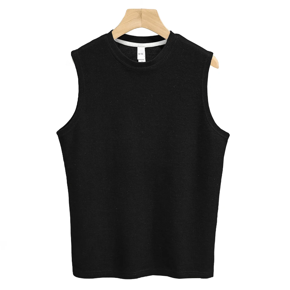 

Comfy Fashion Mens T Shirt Tank Tops Muscle Polyester Sleeveless Solid Color Undershirt Bodybuilding Crew Neck