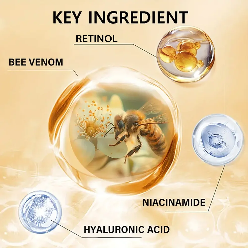 Bee Venom Firming Lift Cream 4-in-1, moisturizes and lifts sagging skin, contains salicylic acid, suitable for all skin types