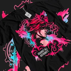 Vi Jinx Arcane Graphic Anime T - Shirt - Unique Japanese Cartoon Illustration - XXXL (White)