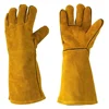 Cowhide Flame-retardant Welding Work Gloves Heat-proof Metal Welding Protector Yellow Gloves Soldering Welding Gloves Tools 1