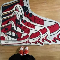 Fashion Sneaker Carpet Anti-slip Rug Popular Brand Shoes Mat Imitation Cashmere Hallway Bathroom Area Rug Living Room Decoration 1
