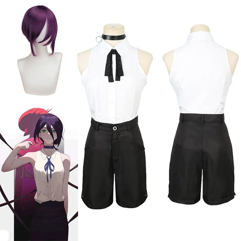 Anime Chainsaw Man Reze Cosplay Costume Shirt Shorts Uniforme Bomb Halloween Carnival Clothes