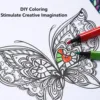2pcs Adult Coloring Book Filling The Pattern Coloring Creative Positive Words With Floral Designs Booklet For Teens Relaxation 2