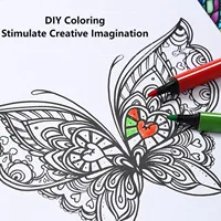 2pcs Adult Coloring Book Filling The Pattern Coloring Creative Positive Words With Floral Designs Booklet For Teens Relaxation 2