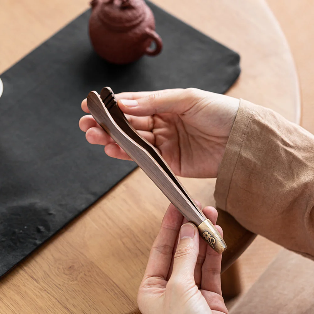 1PC wooden product tea clip, wooden tweezers, anti slip tea cup clip, ceremony accessories set