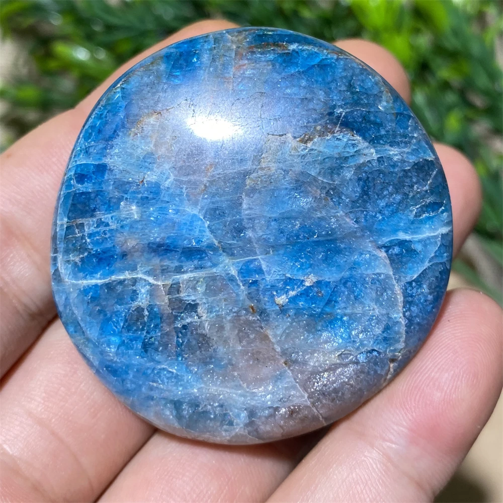 Apatite Natural Stone Blue Crystal Healing Palm Reiki Wicca Living Minerals Spiritual Aquarium Ornaments Home Decoration Room 2
