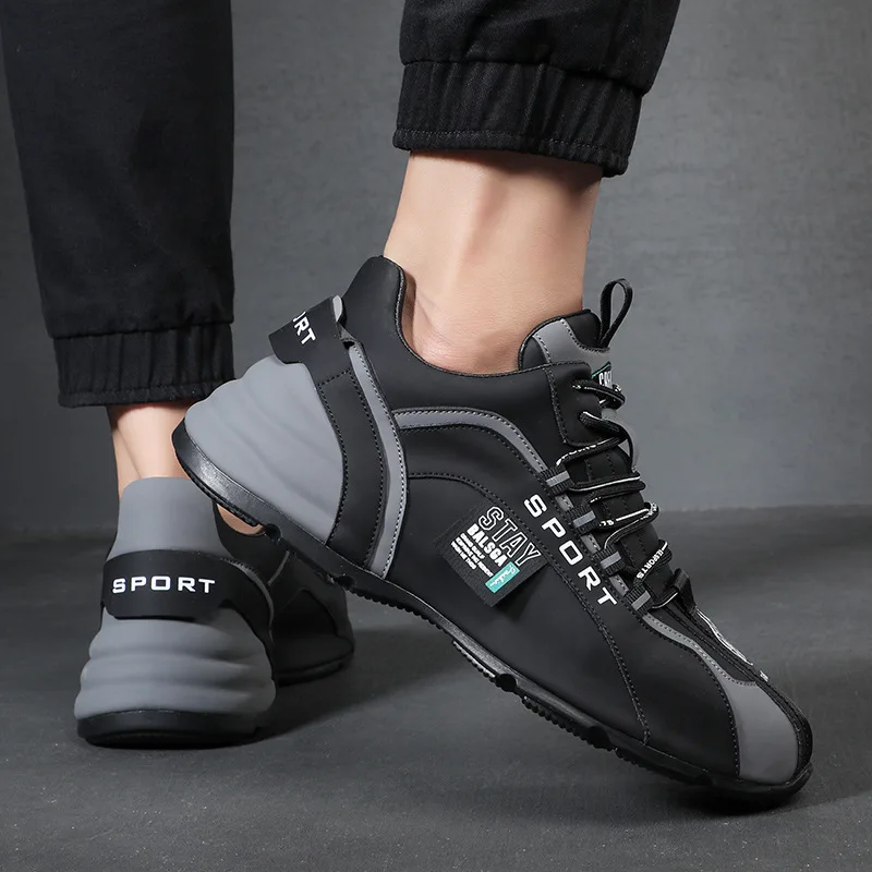 Роскошные дизайнерские мужские ежедневные повседневные совпадения смешанные цвета кормят причинную кожаную обувь.