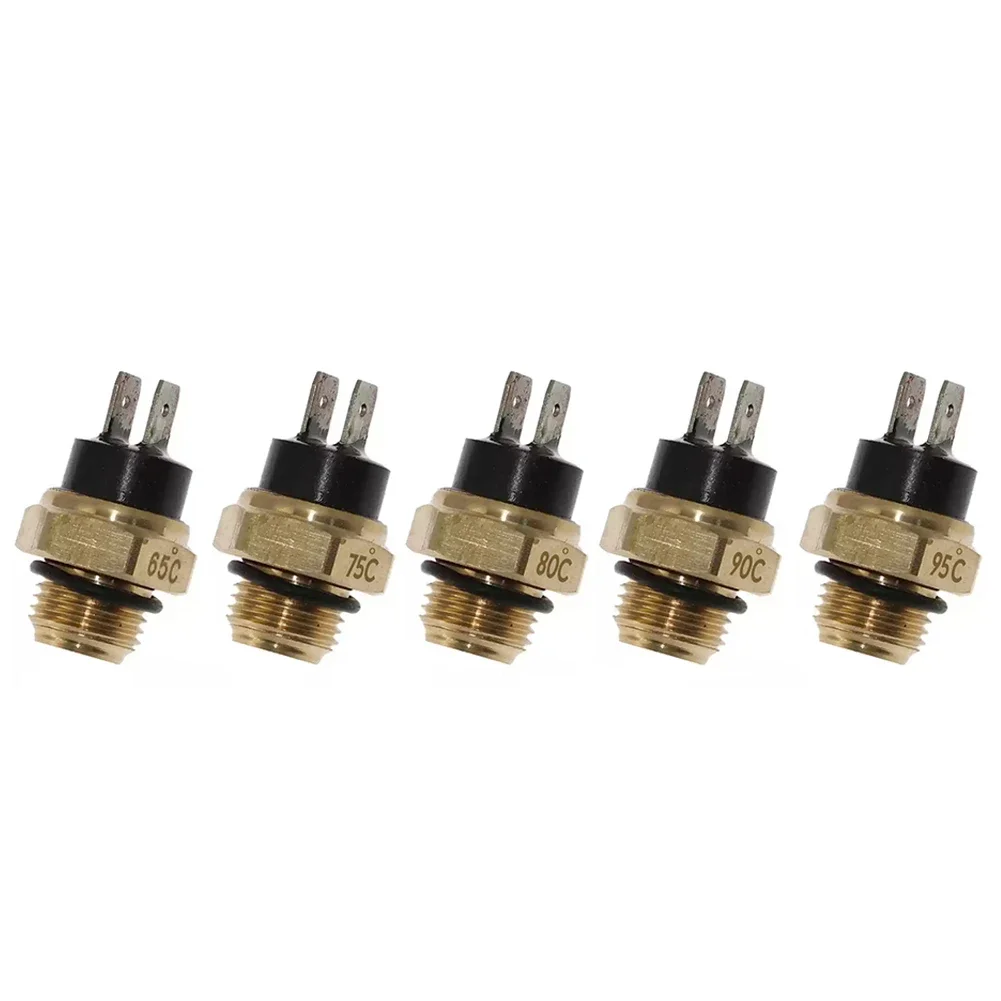 Motorcycle M16 Water Temp Sensor Copper Radiator Coolant Fan Water Temperature Thermostat Switch Sensor 65/75/80/85/90/95&deg;