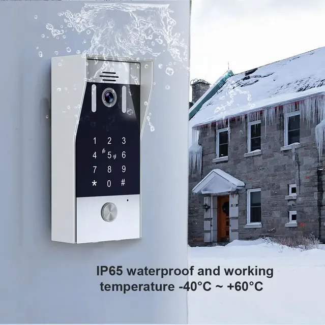 Fingerprint 5in1 Unlock Wifi Doorbell Video Intercom System For Home Doorphone Tuya Smart 1080P Touch Monitor Security Protect 4