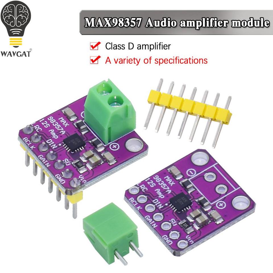 Max98357 I2S 3W Class D Amplifier Breakout Interface Dac Decoder Module Filterles  Audio Board For for Raspberry Pi Esp32