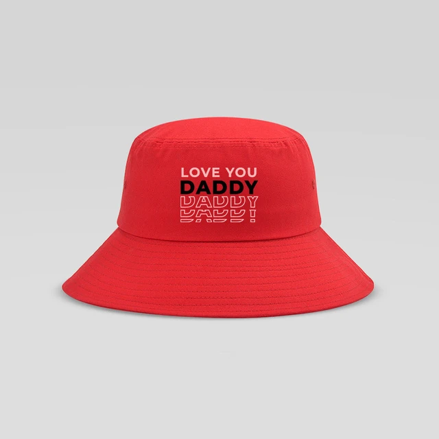 LOVE YOU DADDY Print Funny Bucket Hats for Men and Women New Fashion Summer  Outdoor Hats Cap Black White Red Bucket Hats - AliExpress