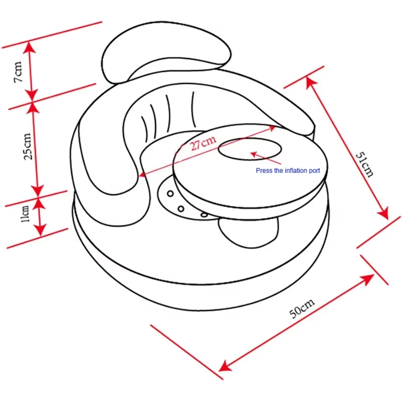 Inflatable Baby Seat With Built In Air Pump Multi Functional PVC Sofa Portable Children Stool For Outdoor And Bathroom Use