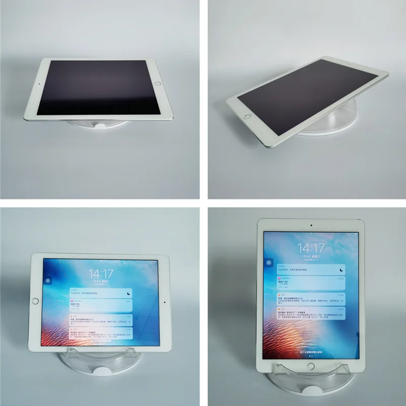 

6 PCS Flat Acrylic Display Stand Ipad Stand Round iPhone Transparent Phone Base for Apple Samsung Xiaomi Huawei Store