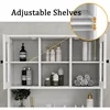 Tall Tilt-Out Double Doors Laundry Cabinet Hamper, Large Pull Out Laundry Room Storage Cabinets, Bathroom Cabinet 6