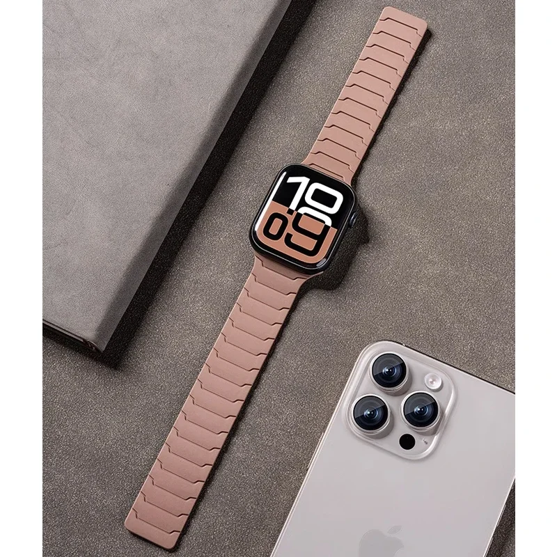 Strap For Apple Watch ultra 2 Band Magnetic Silicone Bracelet IWatch Series...