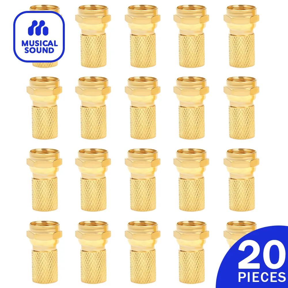 20 Pezzi Cavo Coassiale Vite Su Connettore Adattatore Compressione Rg6 F Connettore Tipo Raccordo Per Cavo Coassiale Rg6 Adattatore Coassiale