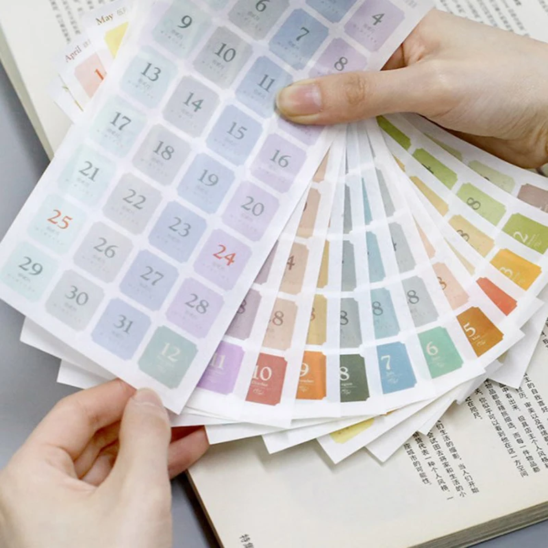 365 Giorni Data Adesivi 2022 Per Dairy Journal Agenda Planner Scrapbooking Label Notebook Hand Account Materiale Scolastico