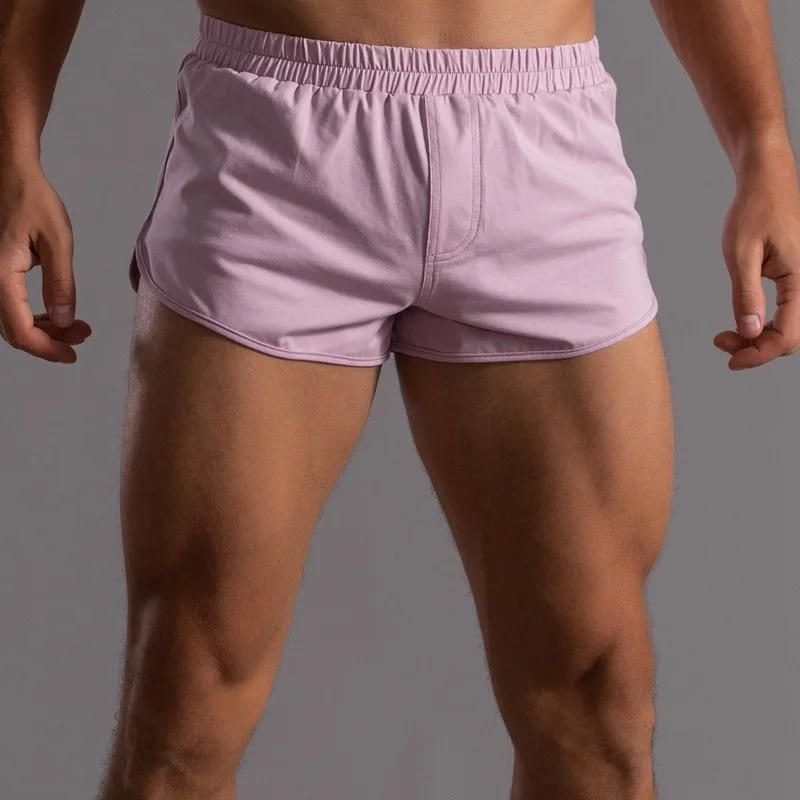 Men Cotton Running Shorts Marathon Pants Track and Field Triangle Shorts Fitness Training Pants