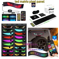 5V USB LED Car Truck Display Screen Remote BT App Control Multilingual Scrolling Advertising LED ShopLogo LED Matrix Pixel Panel 1