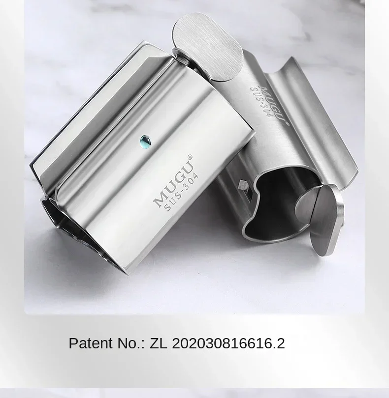 Home Toothpaste Squeezer Stainless Steel 304 Metal Toothpaste Dispenser Rotary Expressing Bathroom Accessories Home Good Product