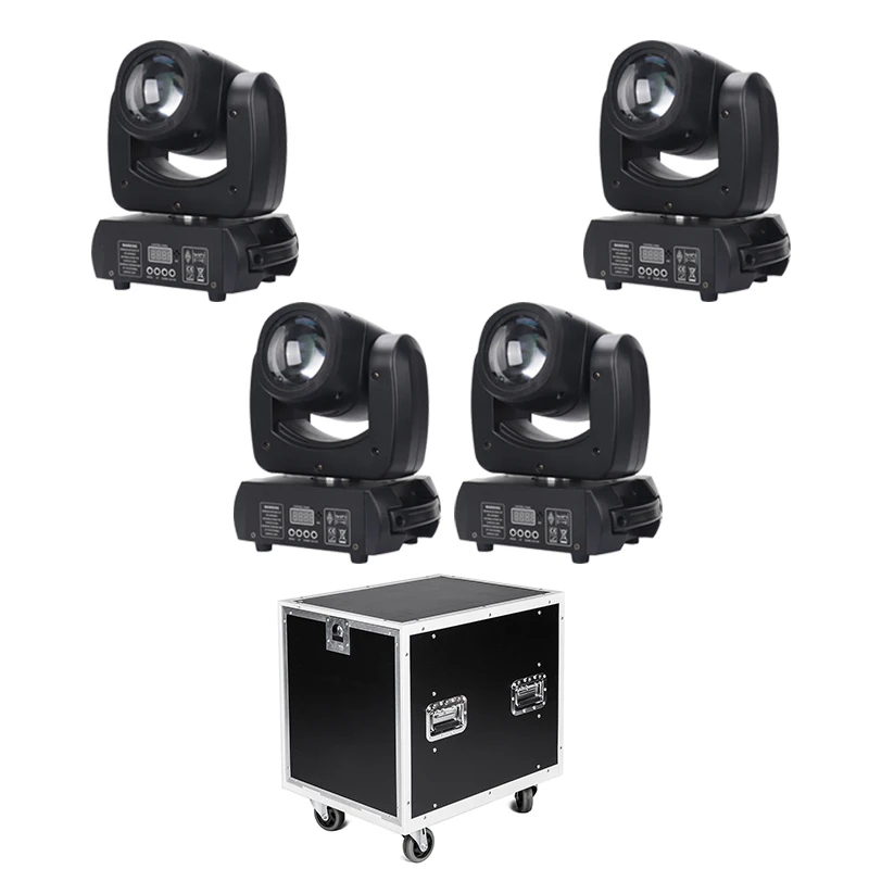 

4PC 100W Dmx 8 Gobo Colors 18 Prism Led Beam Moving Head Light With Road Case