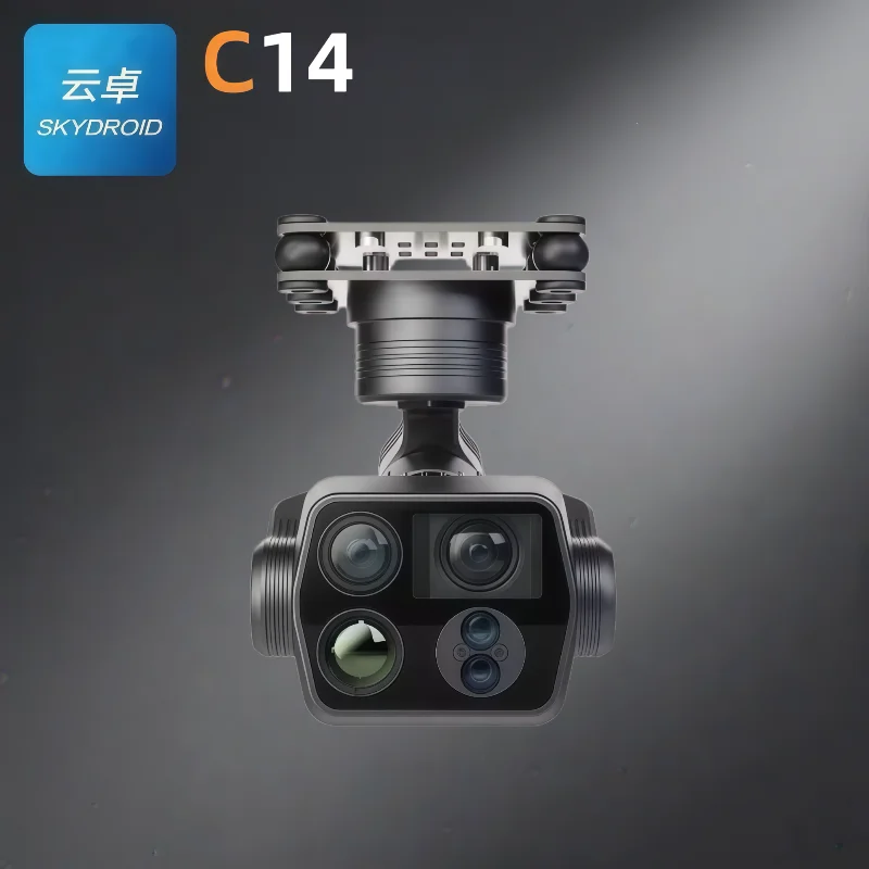 Drone Selfie Poche Skydroid C14 Mini 4-en-1 avec nacelle, caméra 2K thermique et zoom 100x en vol.