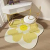 Round Flower Shaped Bedside Rug Modern Nordic Carpets for Living Room Fluffy Soft Bedroom Decor Carpet Irregular Plush Floor Mat 2