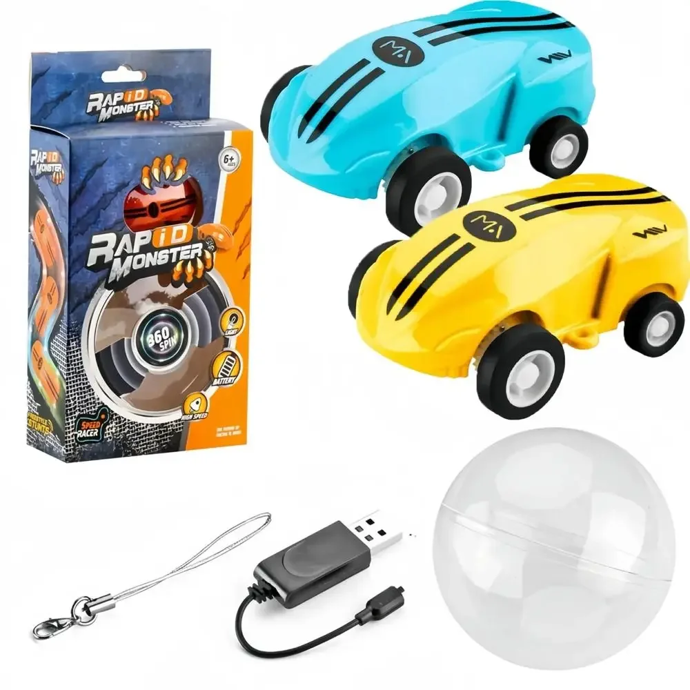 Mini Rc Car High Speed Fast 360 Degree Rotation Luminous Stunt Turn Trick Drift Small Car with Light Usb Charging Children Gift