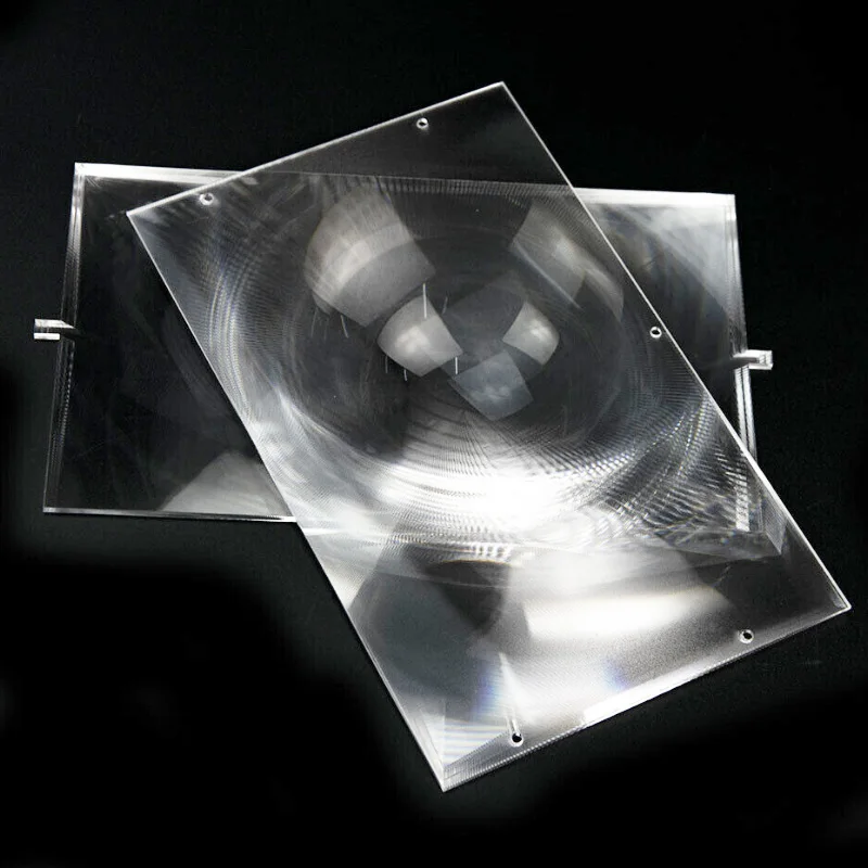 Lentille de esnel carrée 30x30 40x40 50x50 100x100 MM, projecteur de bricolage fileté PMMA, lentilles à condensateur solaire, loupe  1420