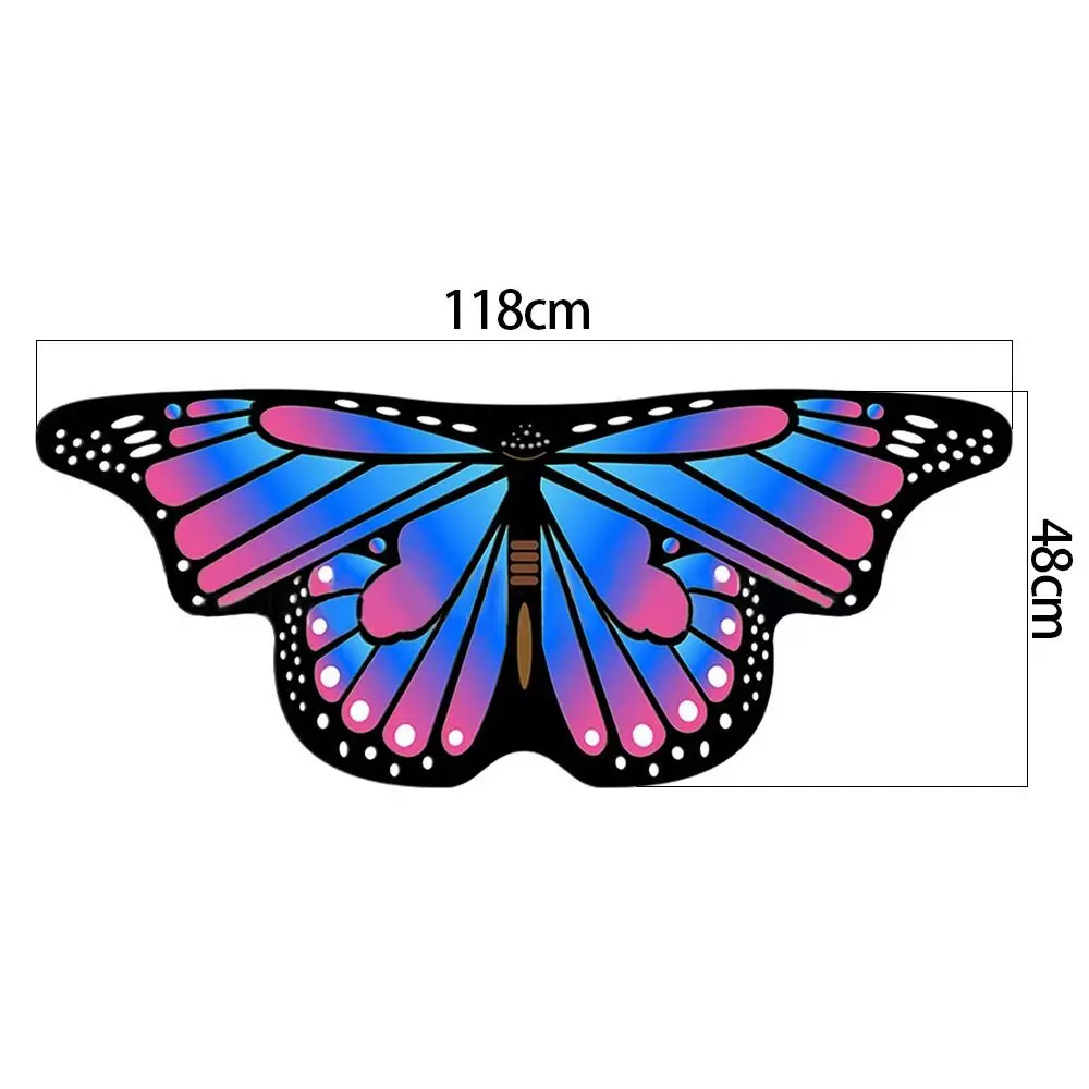 Colorful Polyester Butterfly Wings Cape for Girls