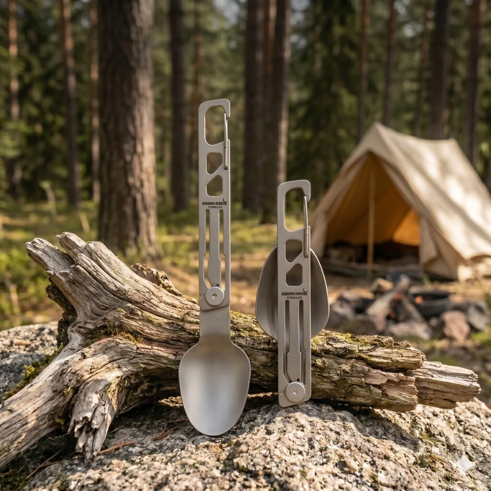 Titanium Folding Camping Utensil 1