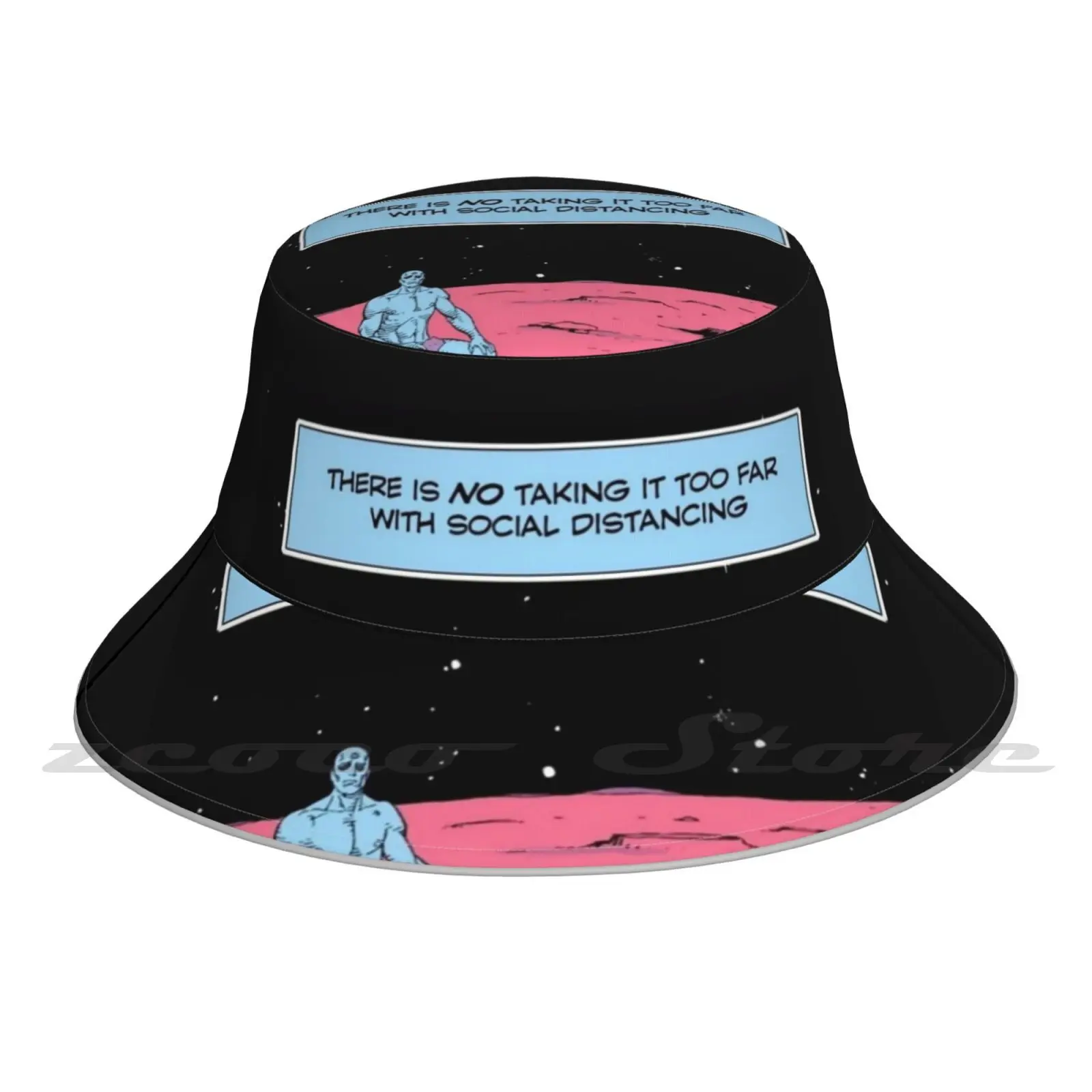

Dr Manhattan Comics Bucket Hat Outdoor Sports Breathable Present Fashion Cap Watchmen Drmanhattan Manhattan Comics Dr Rorschach
