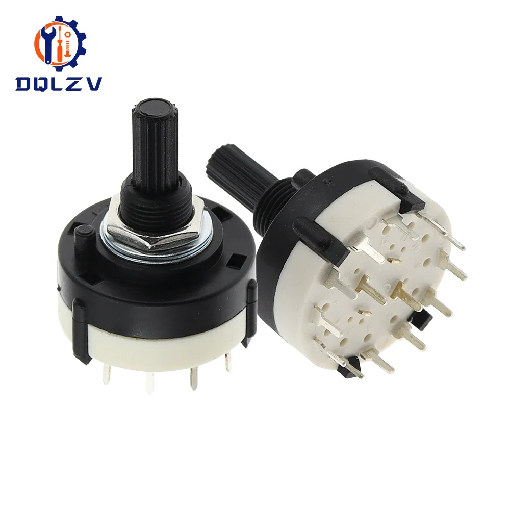 RS26 1 Pole Position 12 Selectable Band Rotary Channel Selector Switch Single Deck Rotary Switch Band Selector