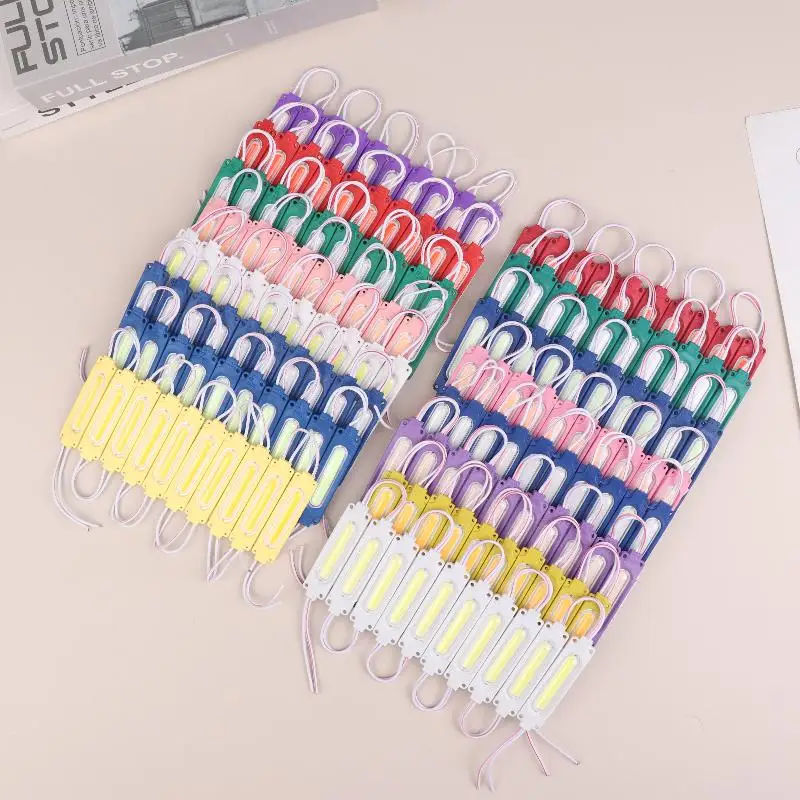 10개/세트 12V/24V 멀티컬러 LED 모듈 COB 조명 백라이트 샵 배너 방수 IP65 장 웜 화이트