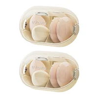 Wall Beauty Egg Storage Box Transparent Lid Shelf Organizer for  Pencils Sponge Beauty 1