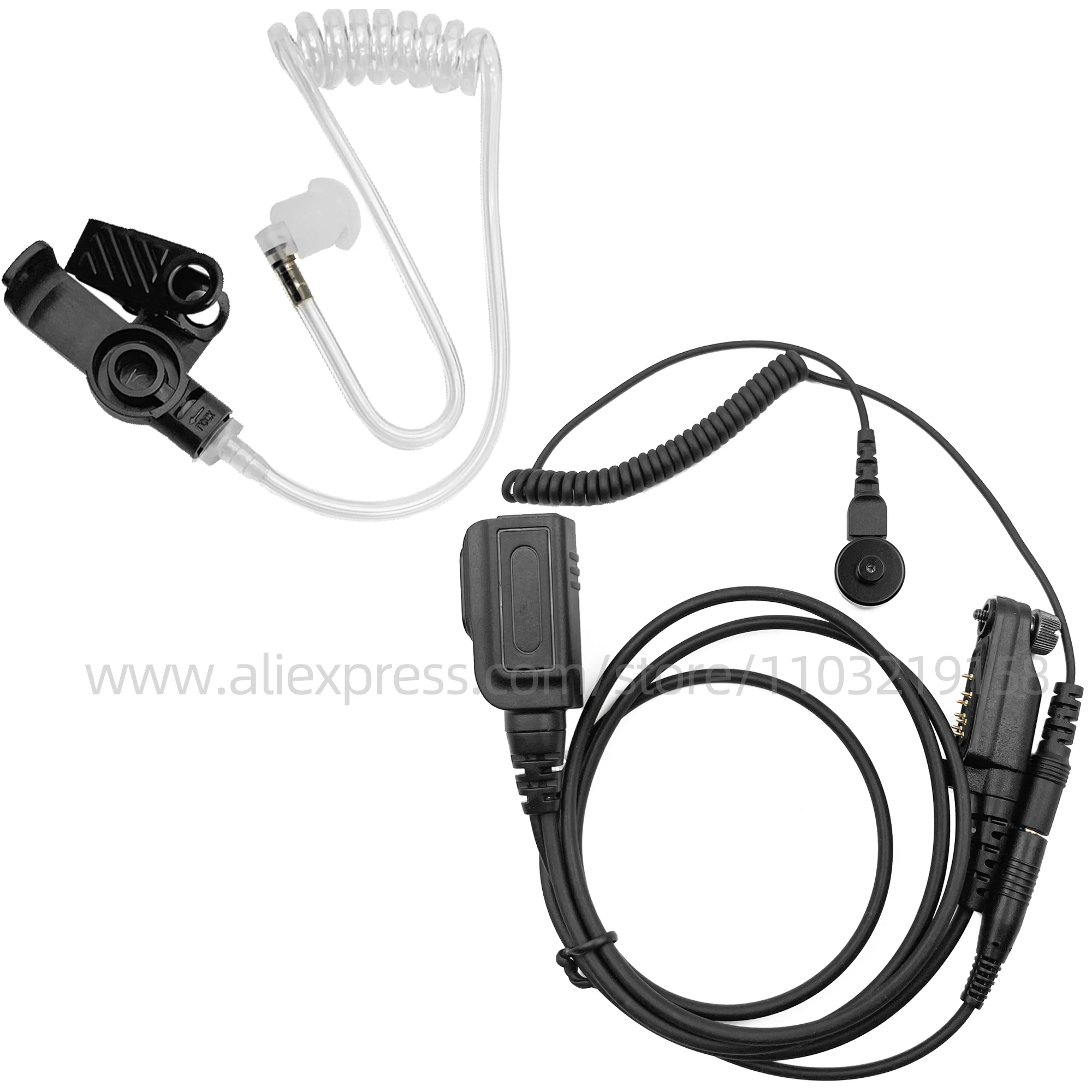 

Air Acoustic Tube Earpiece PTT Mic Headset for Hytera PD600 PD602 PD605 PD662 PD665 PD680 PD682 PD685 X1P X1E Two Way Radio 3.5