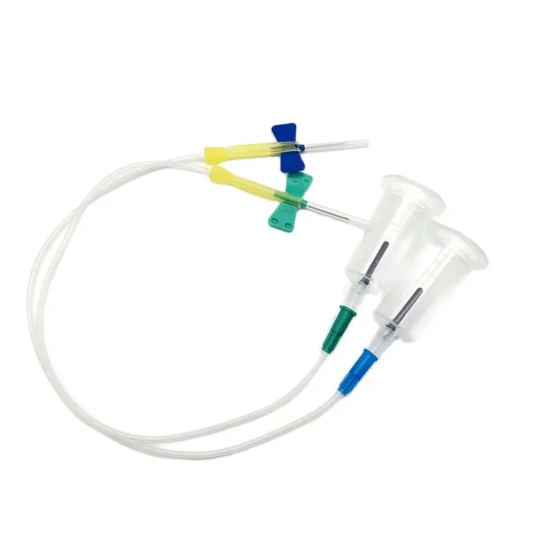 Disposable Safety style blood collection Needle with double wing Sterile Scalp Vein Set dog cat medical Disposable Blood Collection Needle