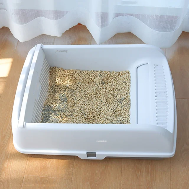 Splash-proof Drawer Type Cat Toilet Semi-automatic Cats Litter Box Tray Creative Deodorizing Pets Training Sand Basin Product Splash-proof Drawer Type Cat Toilet Semi-automatic Cats Litter Box Tray Creative Deodorizing Pets Training Sand Basin Product