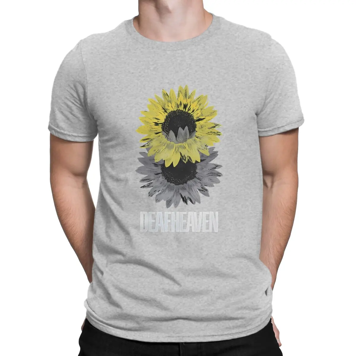 thumbnail image 1 of Camiseta de hip hop con girasoles, camiseta informal Deafheaven, lo último para hombres y mujeres., 1 of 7