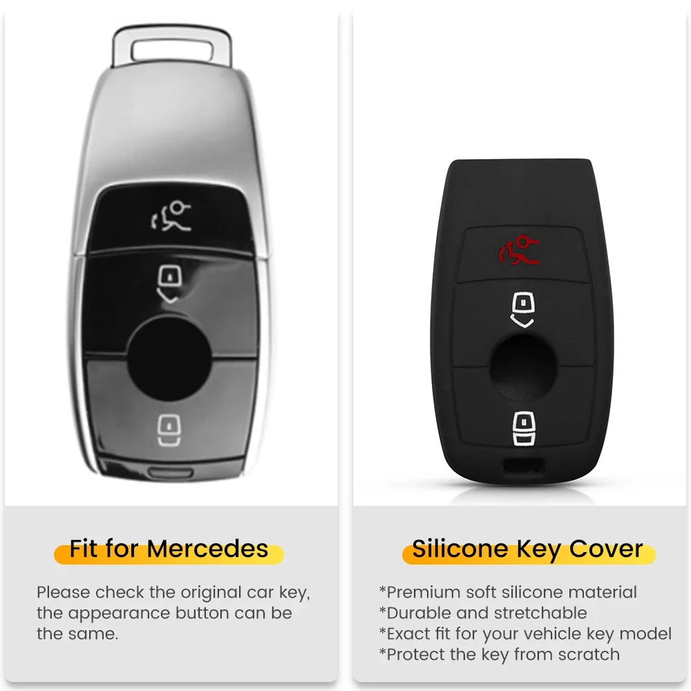 Keyyou Custodia Protettiva In Silicone Per Auto Chiave Per Mercedes Benz W213 E200 E300 E400 E63 E300L E200 E200L Classe E 2018 2017 2016