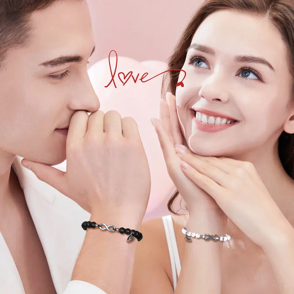 Vnox Set Bracciali Donna Bracciale Tennis: Bracciale Donna Acciaio Inossidabile Gioielli Donna Regalo Mamma Compleanno Regalo di San Valentino per Fidanzata Moglie