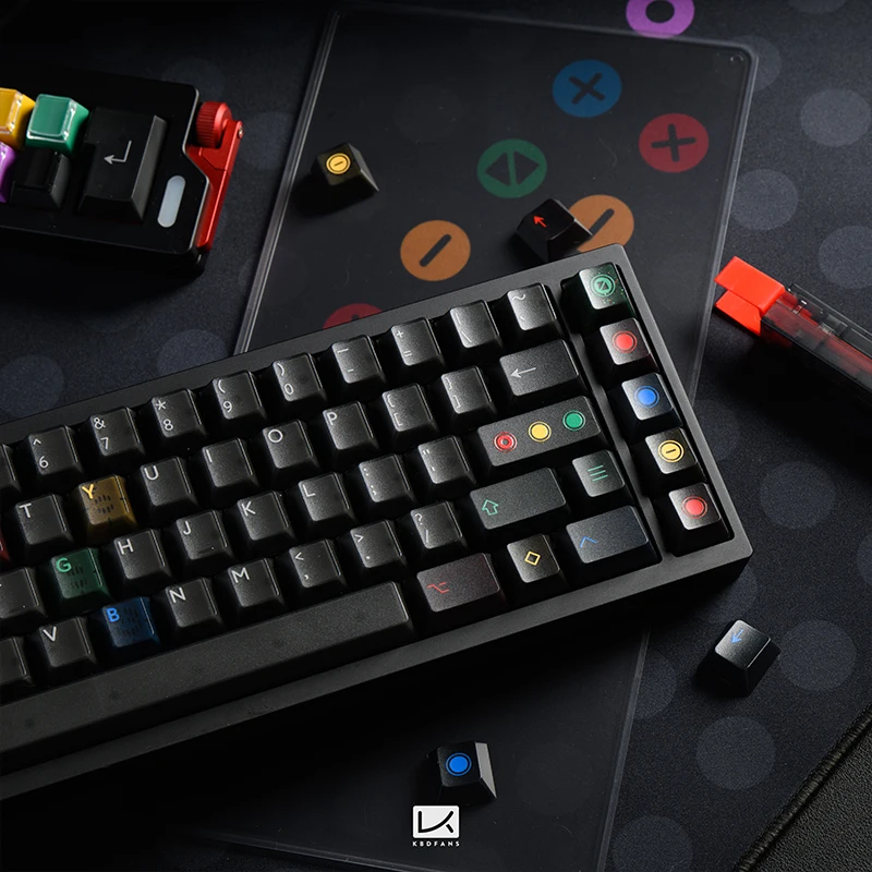 キーボード PBTfans Retro Dark Lights R2 PBTfans Retro Dark Lights R2 ABS Keycaps – Divinikey