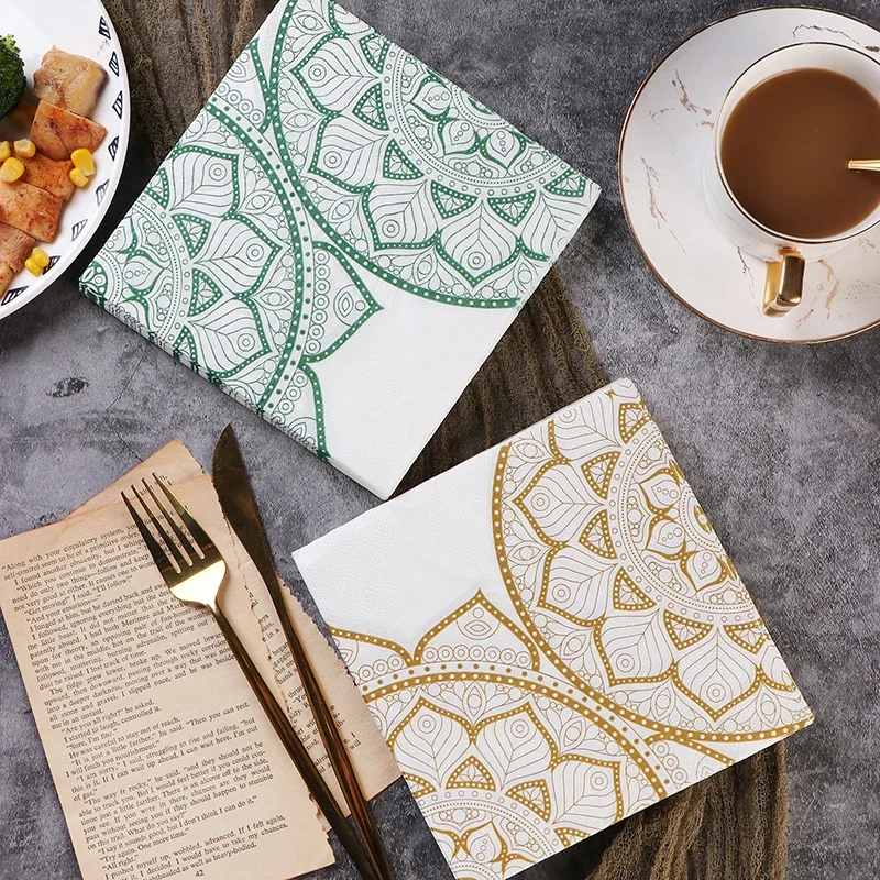 20pcs/P 33*33cm Colourful Paper Napkins Arabian Exotic Printed Party Decoration Paper Placemats DIY Tissue