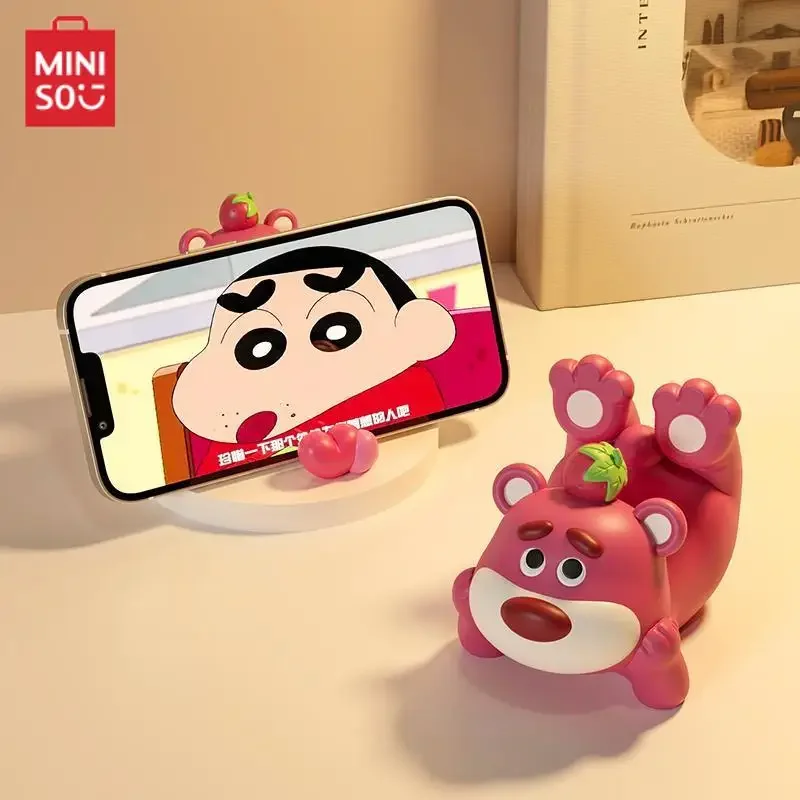 

MINISO Original Lotso Phone Holder Toy Story Movie Theme Disney Lotso Office Desktop Furniture A Birthday Present for A Friend