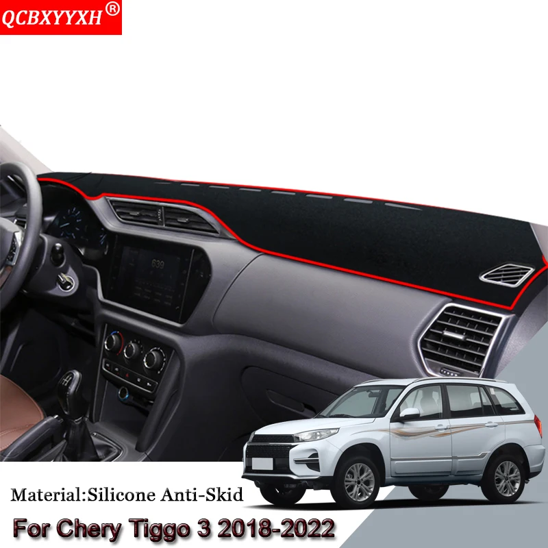 

Car Styling Auto Dashboard Protective Mat Shade Cushion Pad Rose Carpet Mat Cover Auto Accessories For Chery Tiggo 3 2018-2022