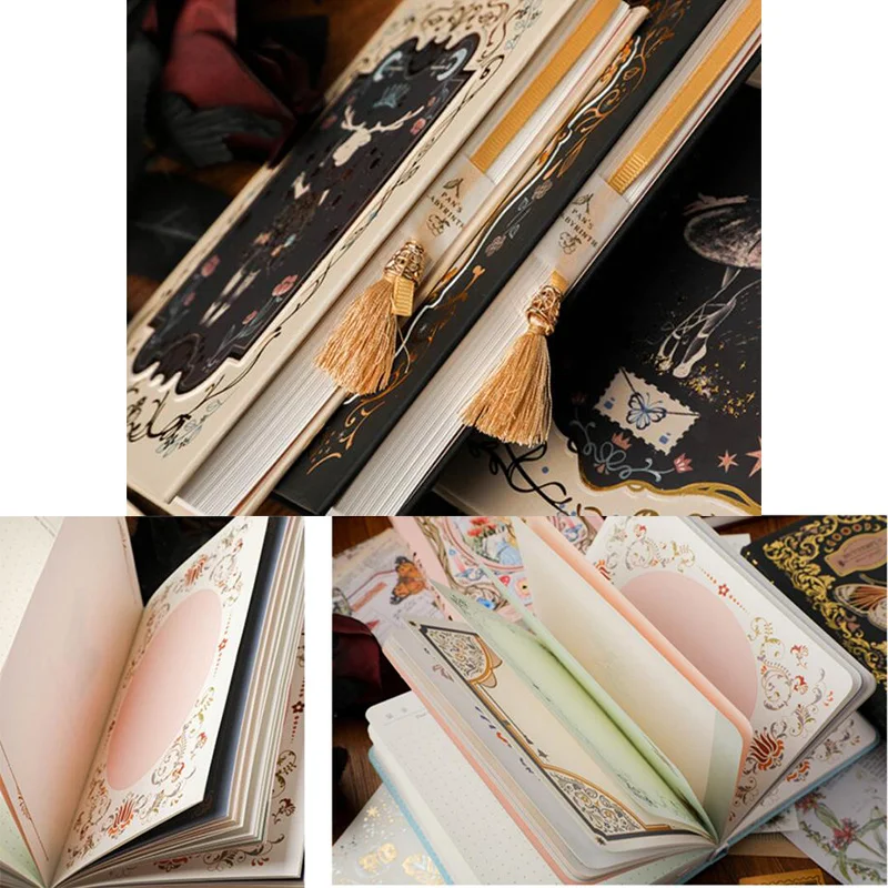 Livro de Fivela Magnética de Nota Gótica a5 Hand Ledger Alto Valor Requintada Arte Retro Pequena Personalidade Presentes Criativos Novo - Imagem 3