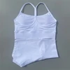 Solid Color gym bike Yoga Set short Legging +cross Y sport bra Tracksuit  Athletic Women Gym Suit Comprehensive Training Jogging 5