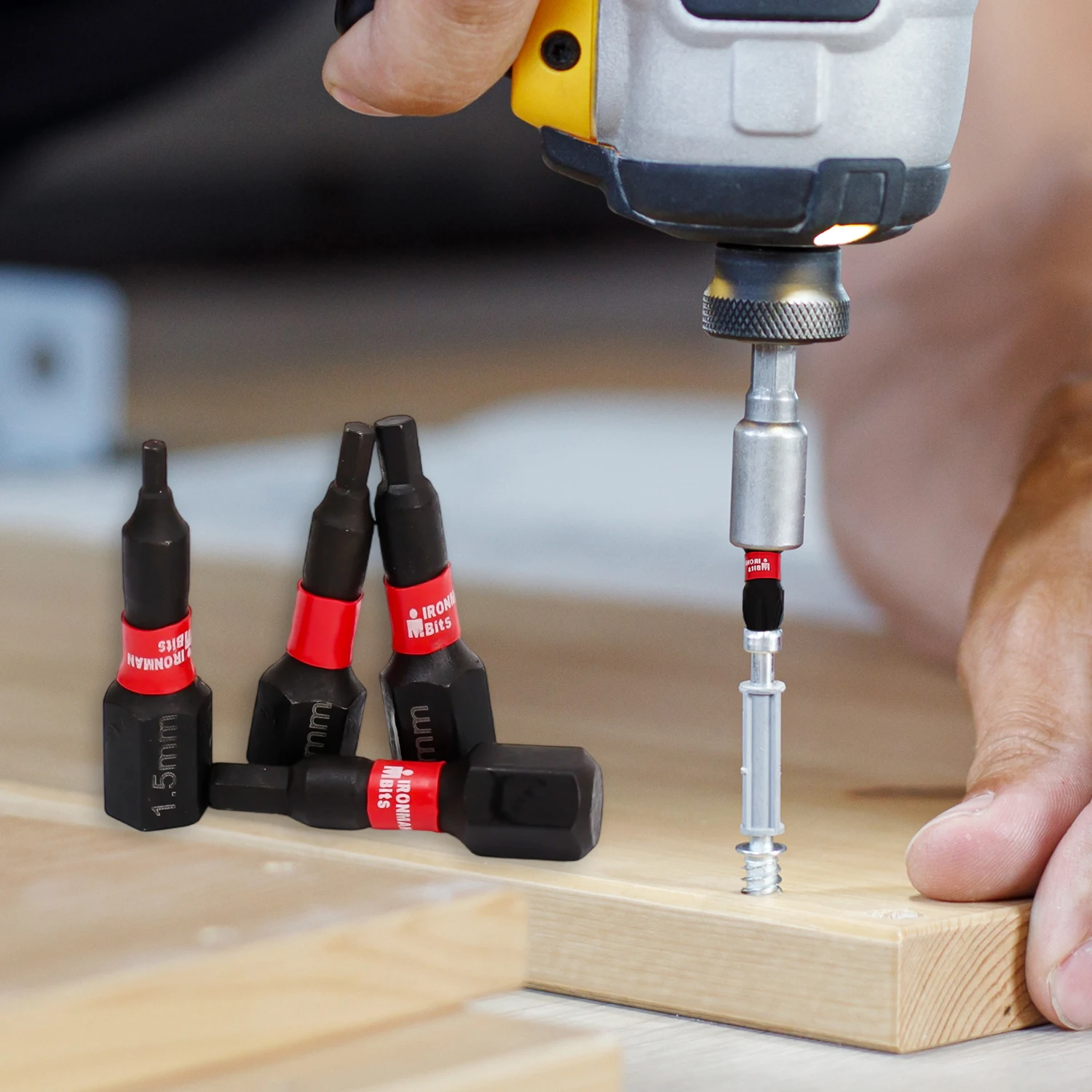 Premium Metric Magnetic Hex Head Allen Wrench Drill Bit Set - S2 Steel Screwdriver Insert Bits with Holder