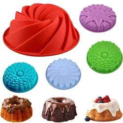 3D Shape Random Color Silicone Pastry Cake Mold DIY Baking Dessert Mousse Cake Baking Tools Art Cake Baking Tray Tool Model